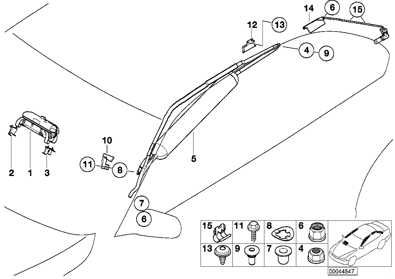 BMW 72127000011 Clamp