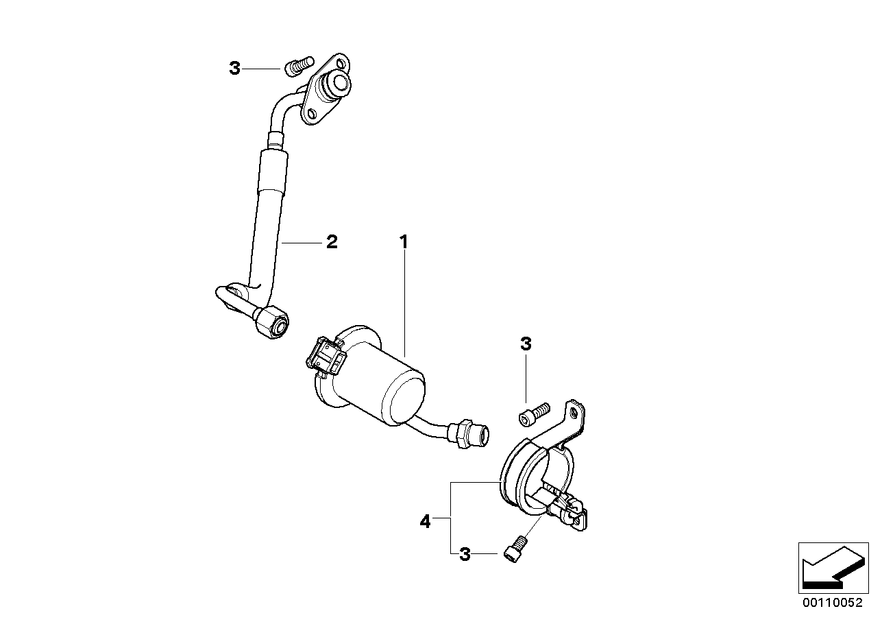 BMW 13907557925 Fuel Tank Breather Line