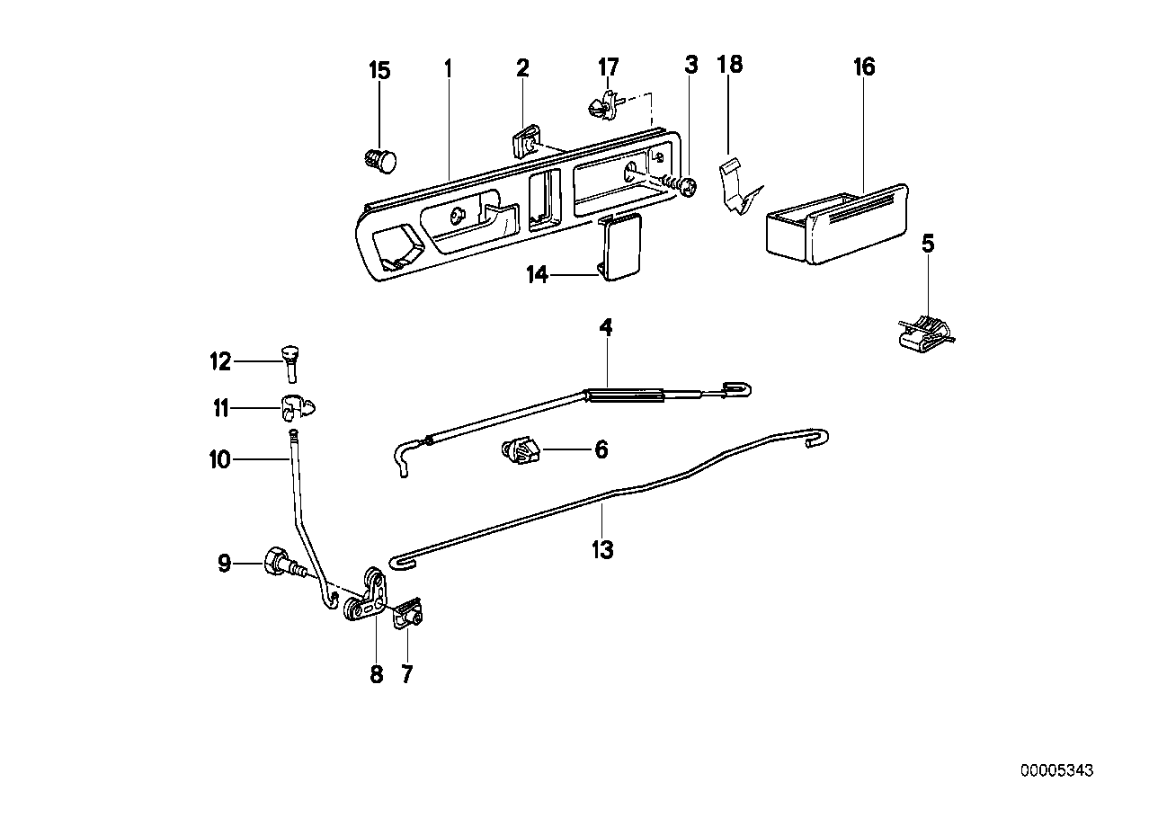 BMW 51228102965 Lever Left