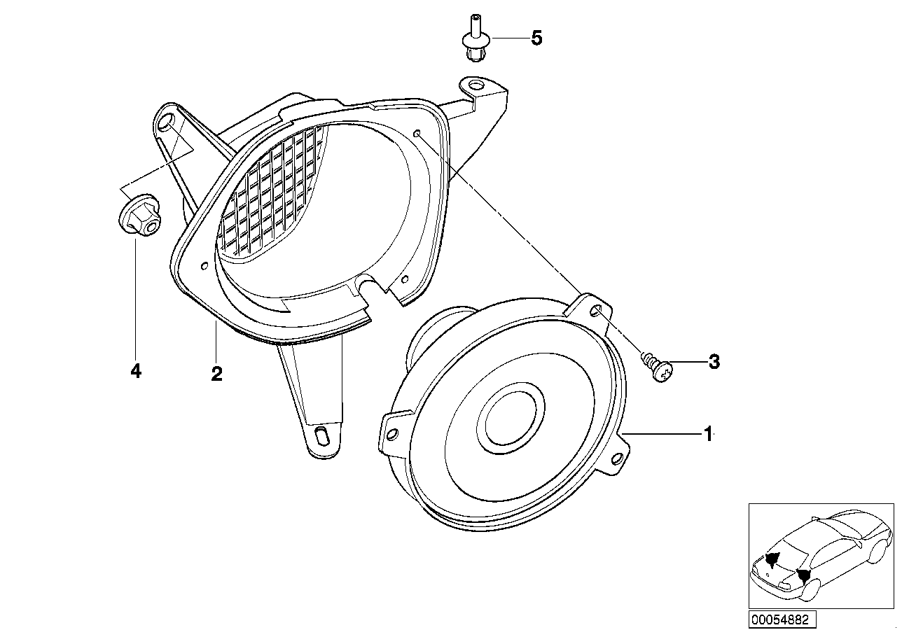 BMW 65138381561 Adapter, Left