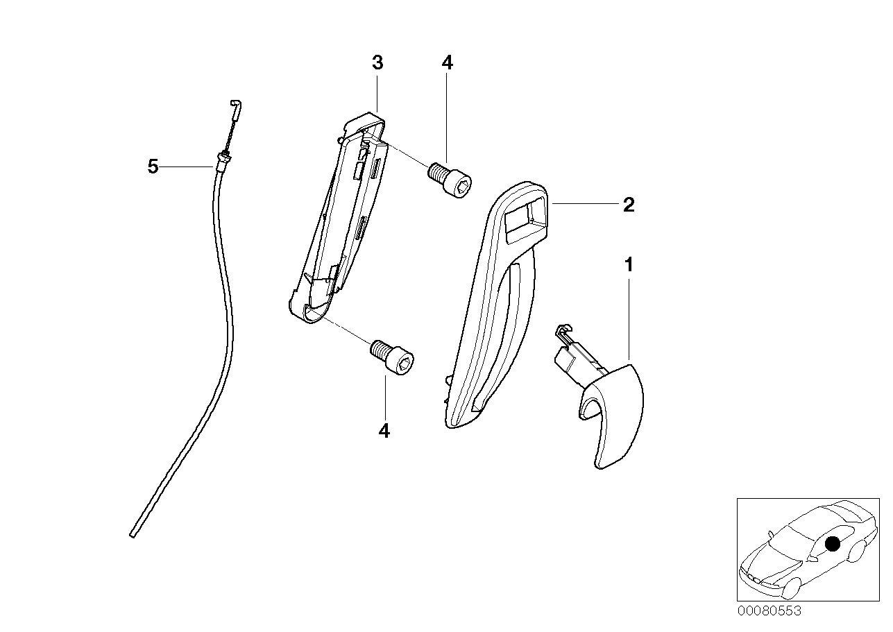 BMW 52108267503 Covering Outer Left