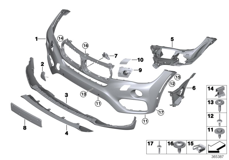 BMW 51117422901 Cover, Towing Lug, Front, Primed