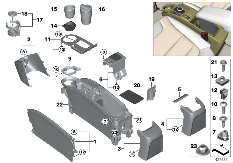 BMW 51169283144 Support For Ball Of Hand