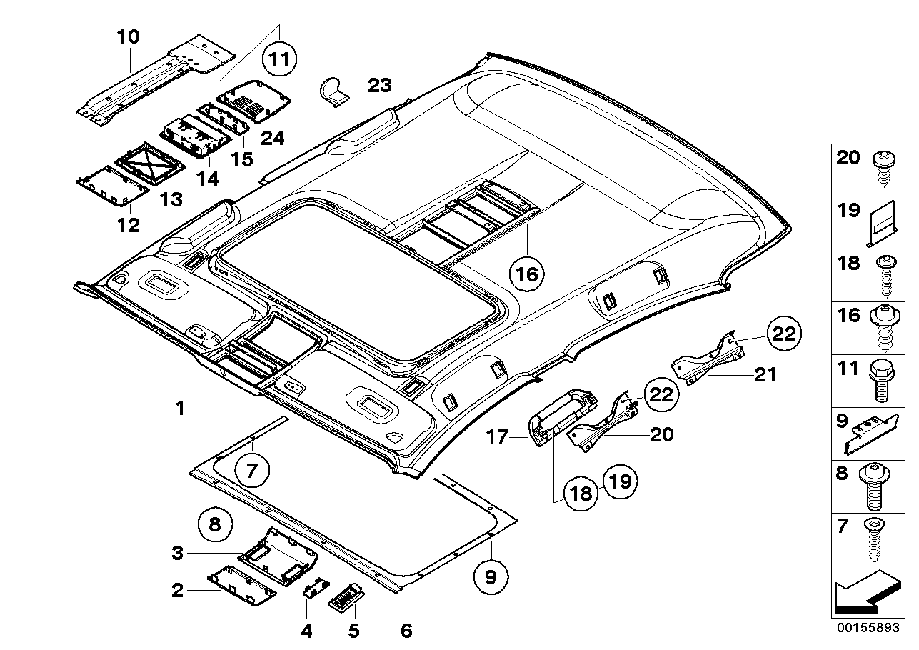 BMW 51447149958 Front Console Insert