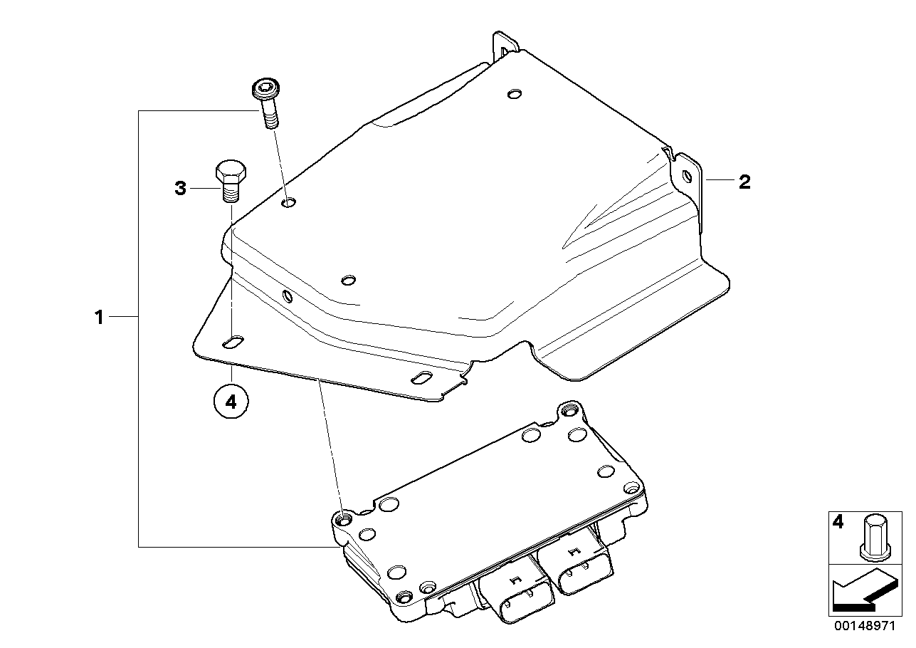 BMW 27107536750 Bracket, Control Unit