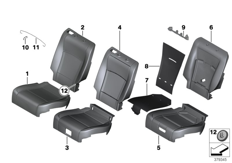 BMW 52207234865 A/C Mat, Comfort Backrest, Left