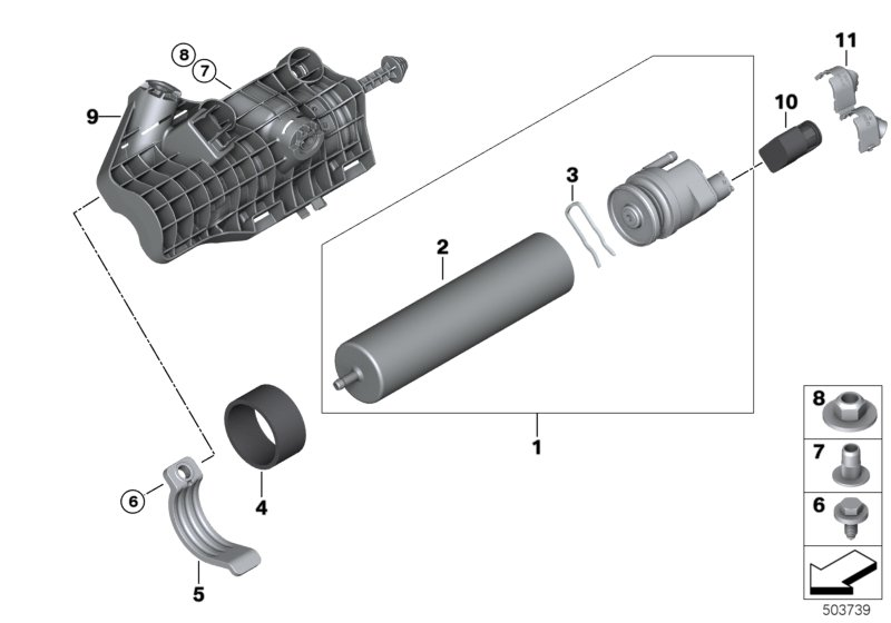 BMW 13328508571 Bracket Fuel Strainer