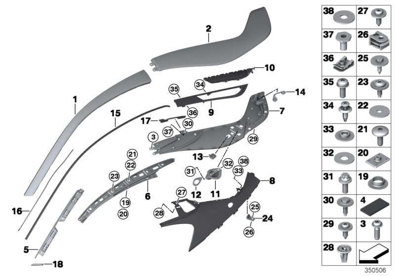 BMW 07146988531 Oval-Head Screw With Washer