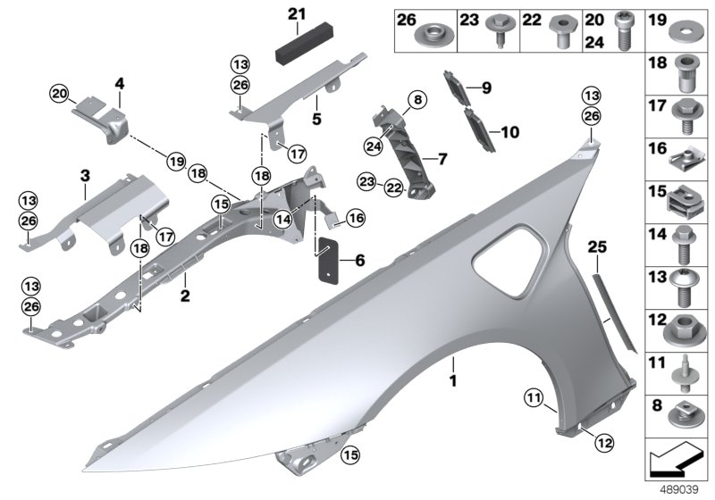 BMW 51657353496 Fender Bracket