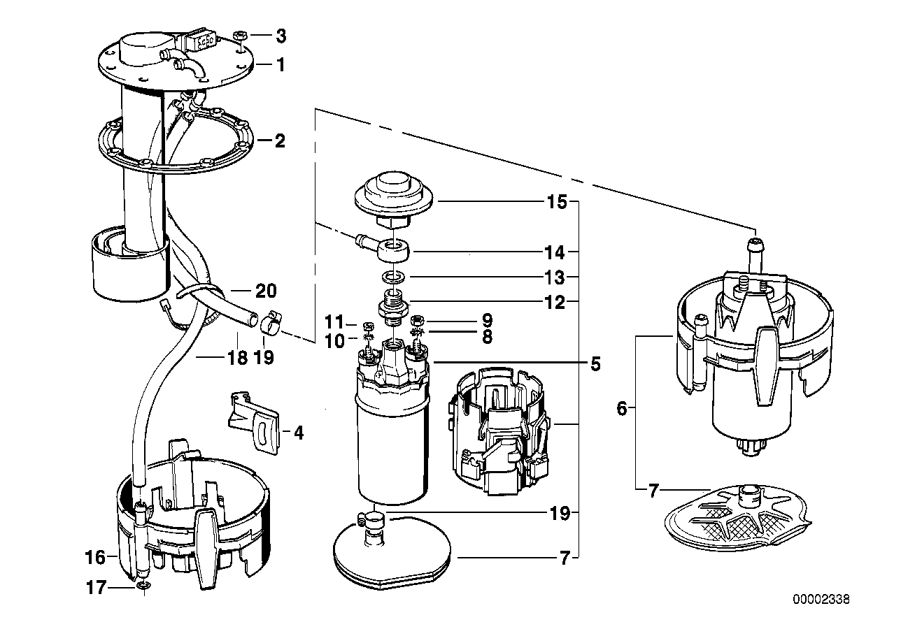 BMW 16147159349 Repair Kit Sending Unit/Fuel Pump