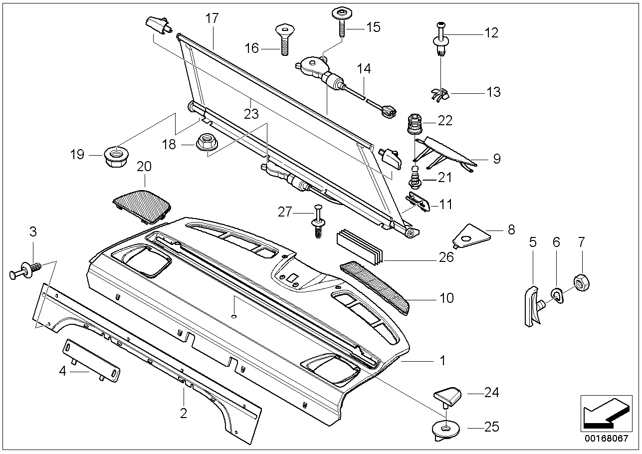 BMW 51468208267 Rear Window Shelf