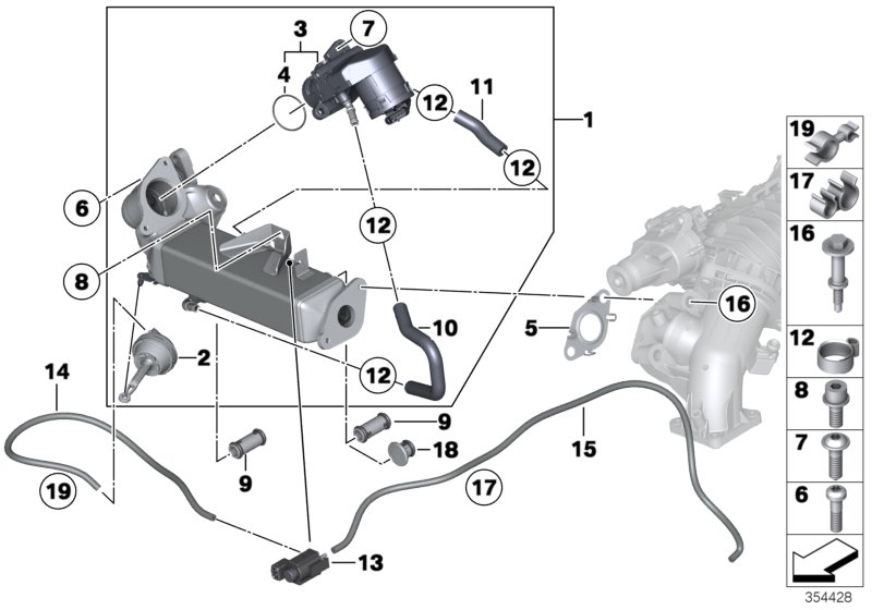 BMW 11719886714 EXCH. EGR VALVE