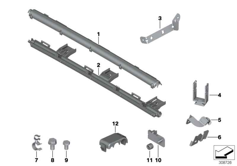 BMW 12527593489 Bracket, Cable Harness