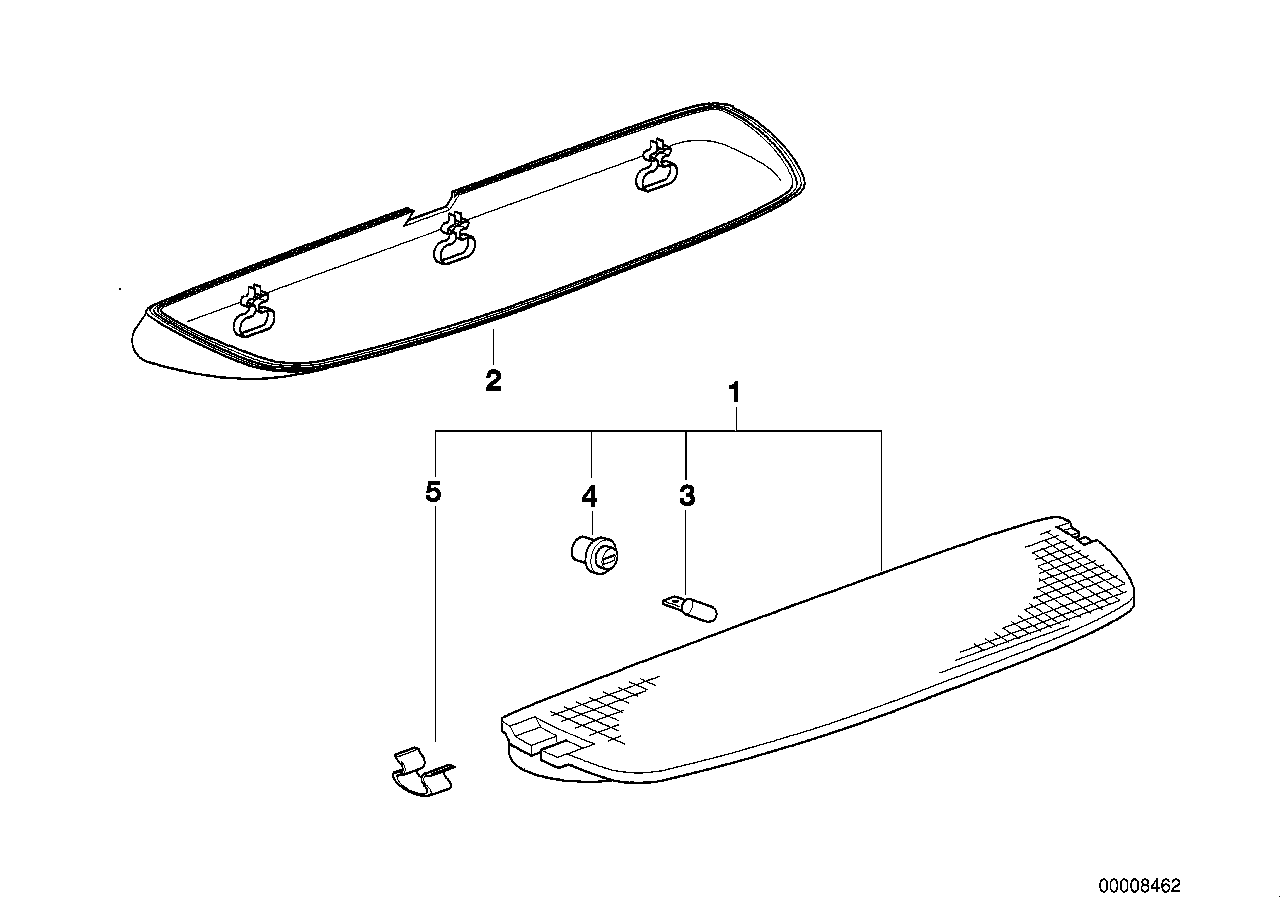 BMW 63258370468 Third Stoplamp Housing