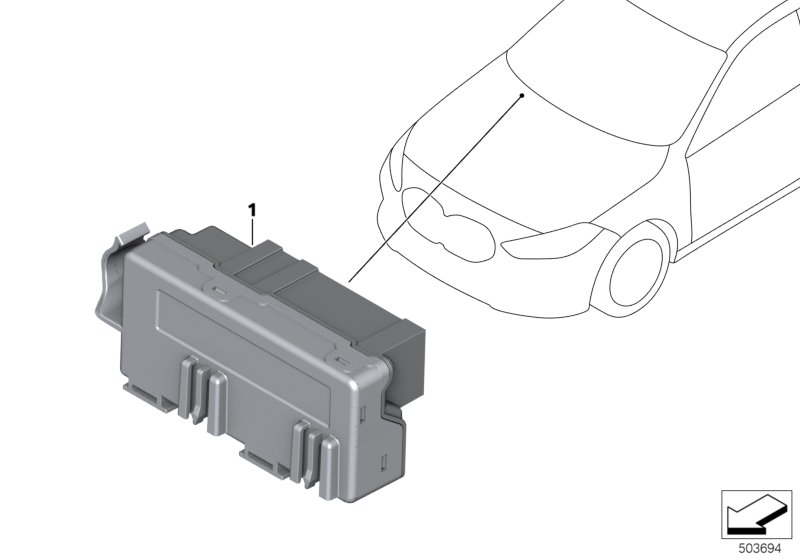 BMW 61355A0BD90 POWER DISTRIBUTION BOX LIN M