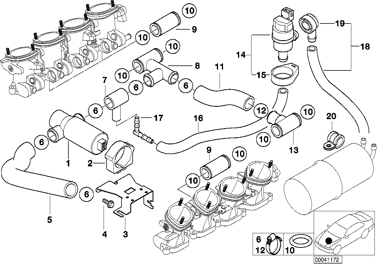 BMW 13907830766 Fuel Tank Breather Valve