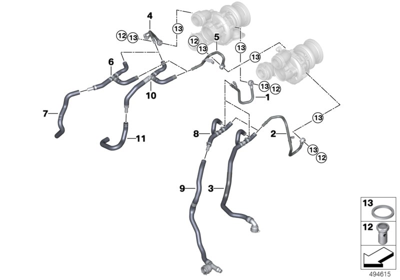 BMW 11538741768 RETURN HOSE