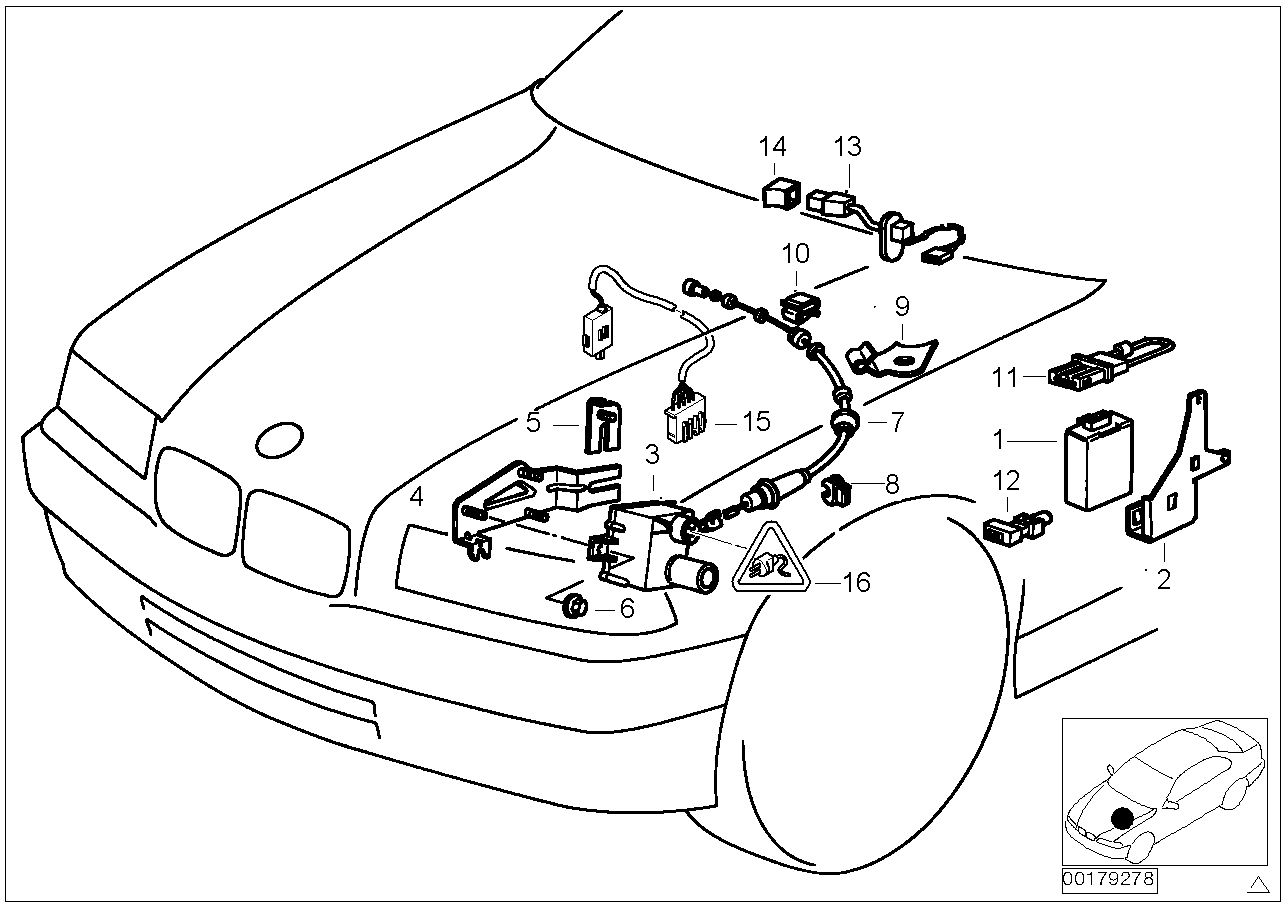 BMW 65718353068 Bracket For Bowden Cable