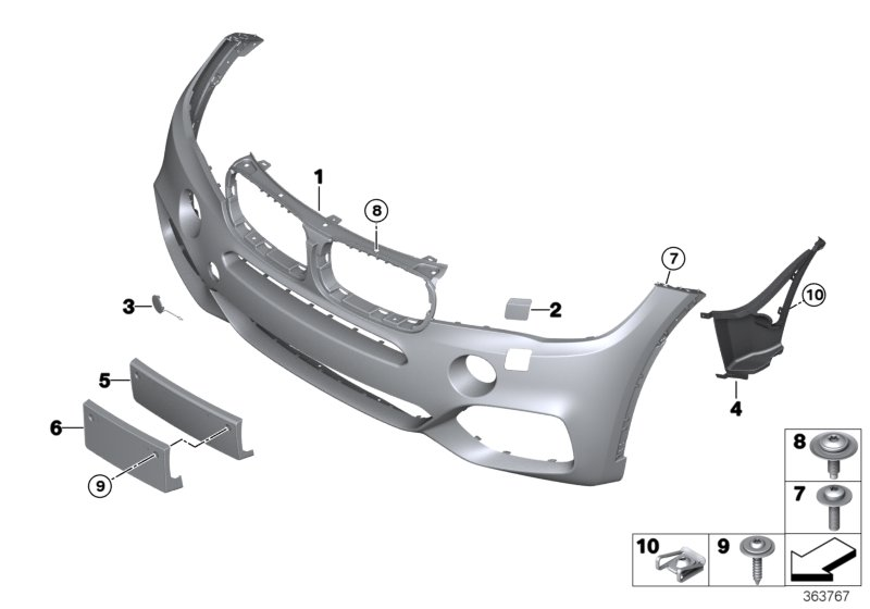 BMW 51118062002 Panel, Bumper, Primed, Front