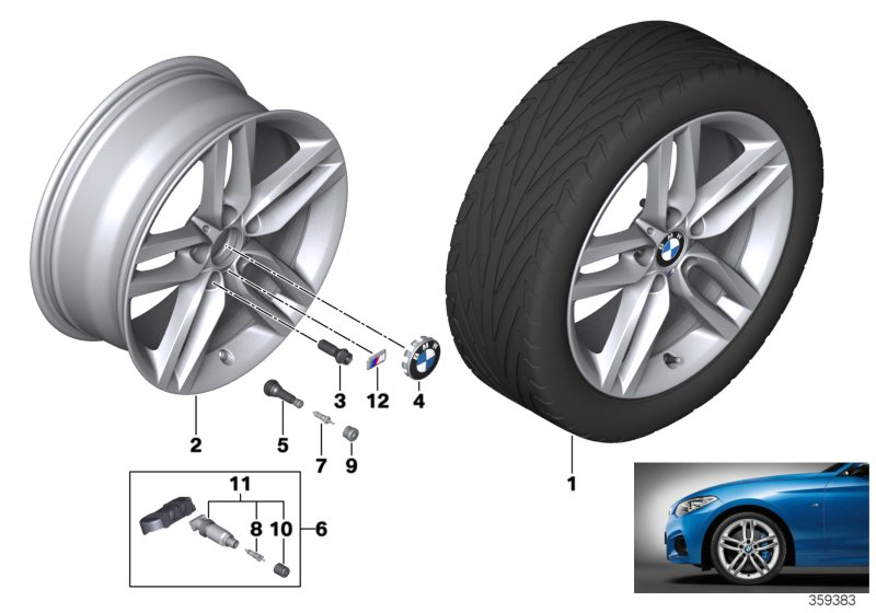 BMW 36117852490 Light Alloy Rim Ferricgrey