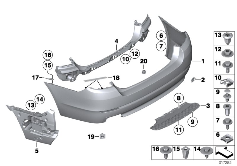 BMW 51122182405 Panel, Bumper, Painted, Rear