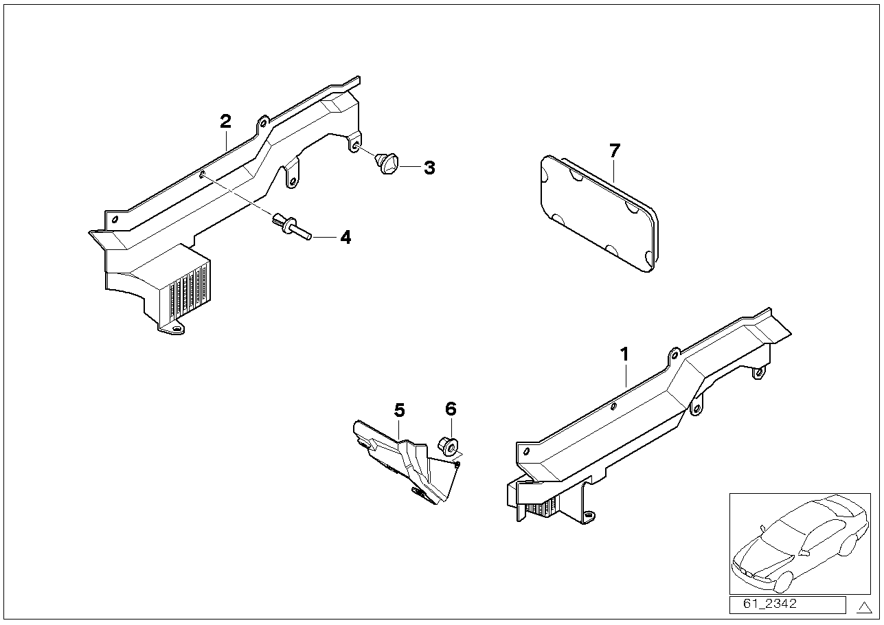 BMW 61138366683 Cable Covering For Front Left Side Member