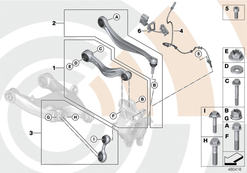 BMW 33322450893 Repair Kit Integral Link