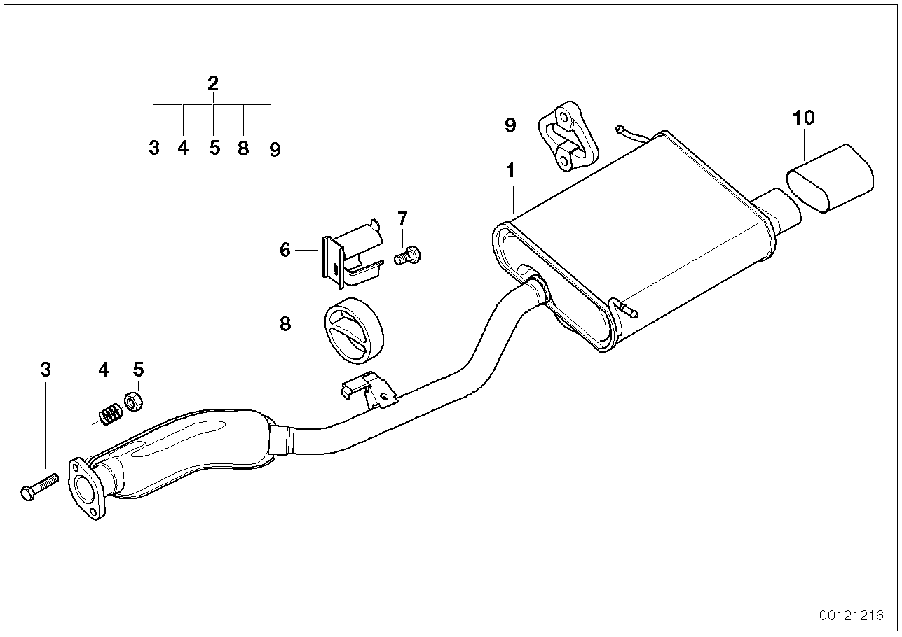 BMW 82129405003 Tailpipe Trim, Chrome