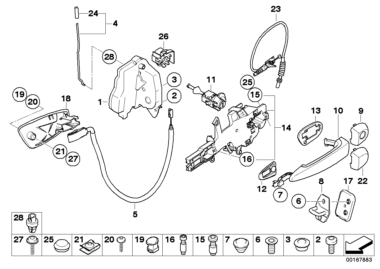 BMW 51417118896 Plug, Door Opener, Inside Right