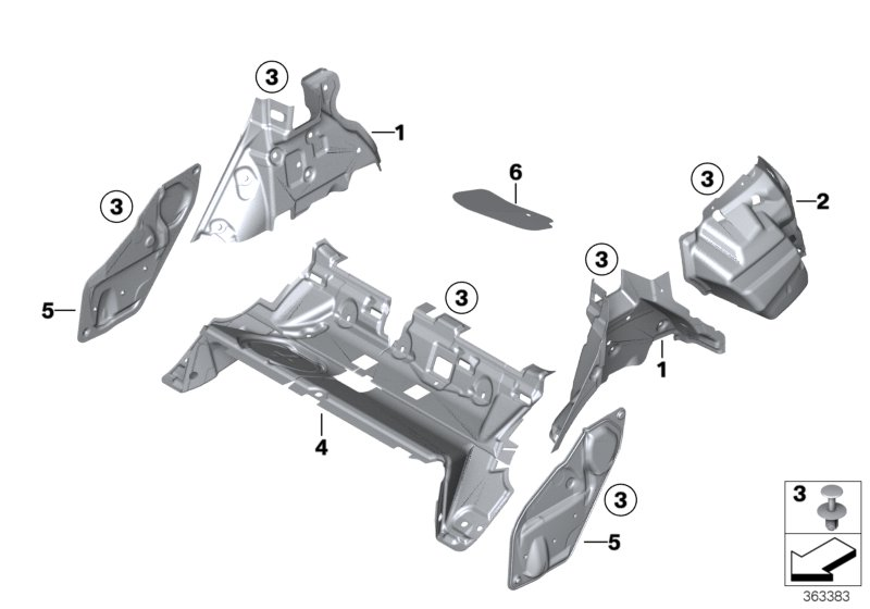 BMW 51489175030 Sound Insulating Wheel Housing Rear Right