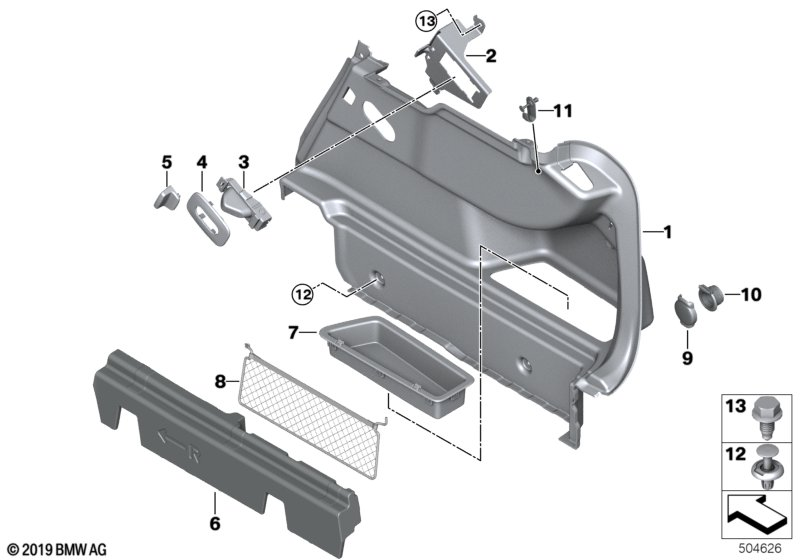 BMW 51477483638 PAD, SIDE MEMBER, RIGHT