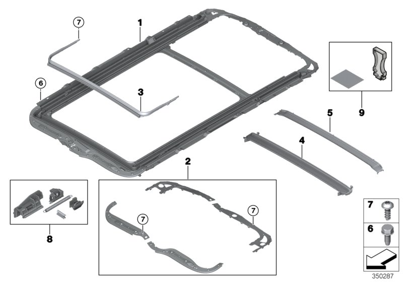 BMW 54107387023 Bearing, Wind Deflector