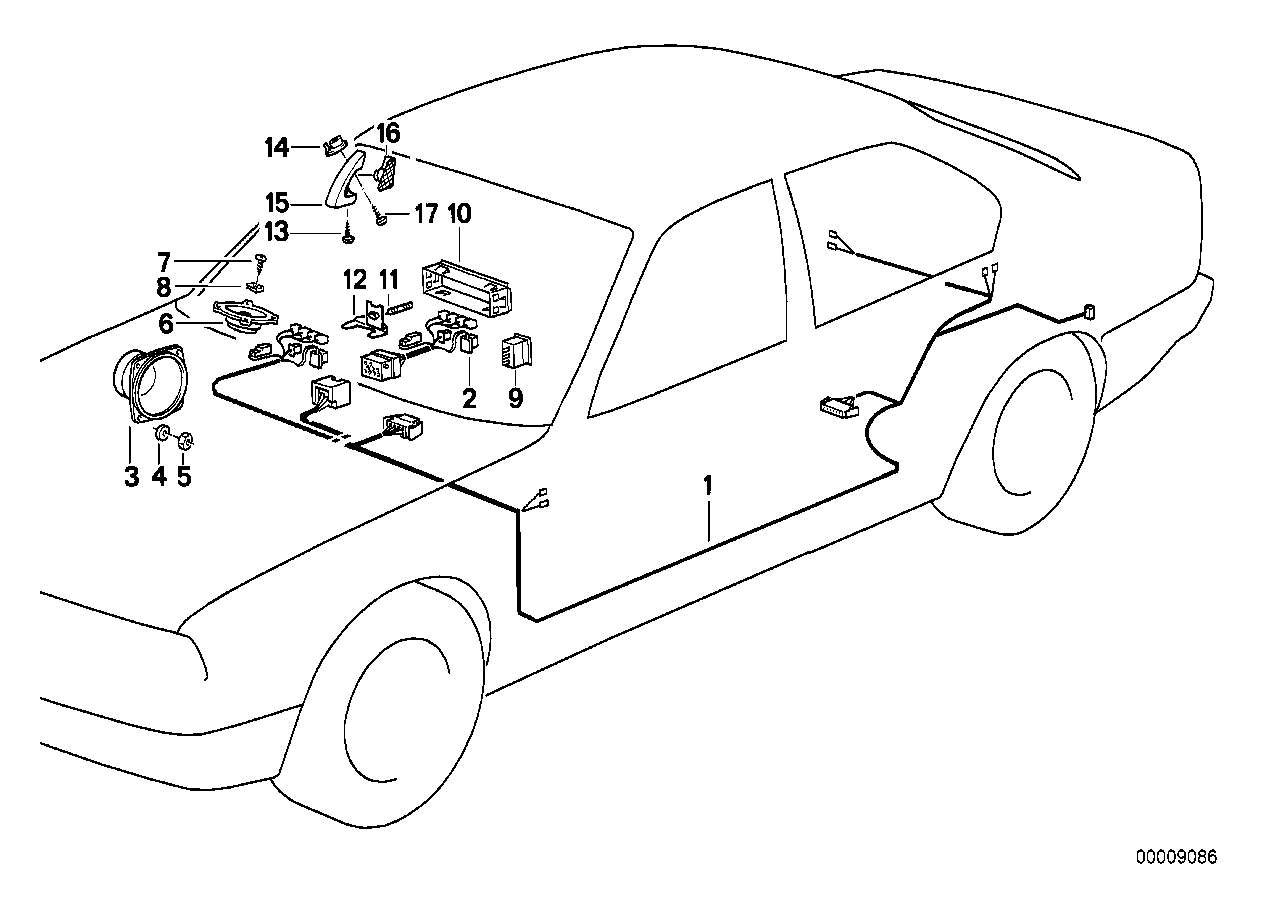 BMW 65111374474 Rear Radio Bracket