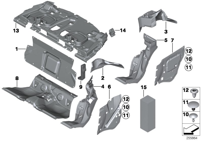 BMW 51487225649 Sound Insulating Front Trunk Panel