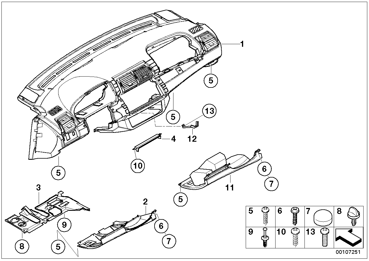 BMW 65526926792 Bracket, On-Board Monitor