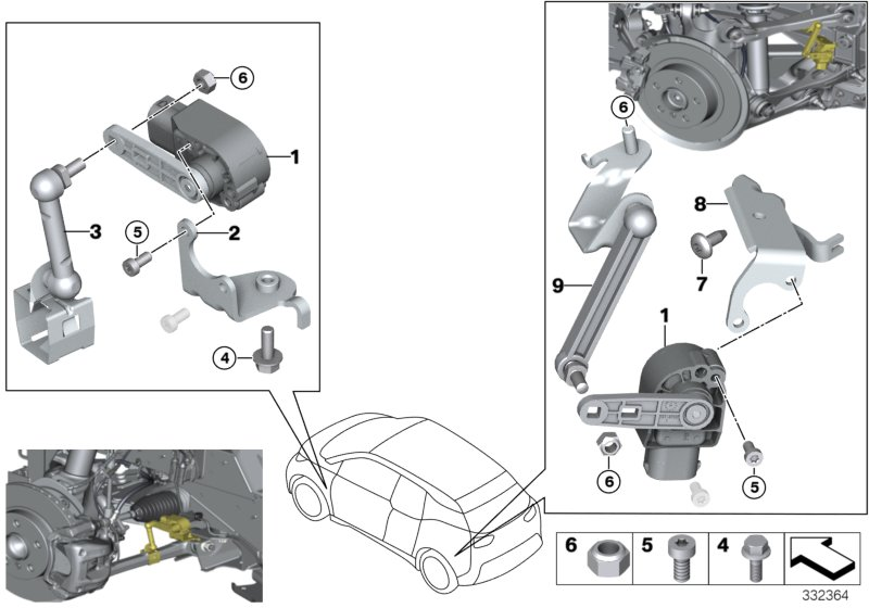 BMW 37146861845 Control Rod, Left