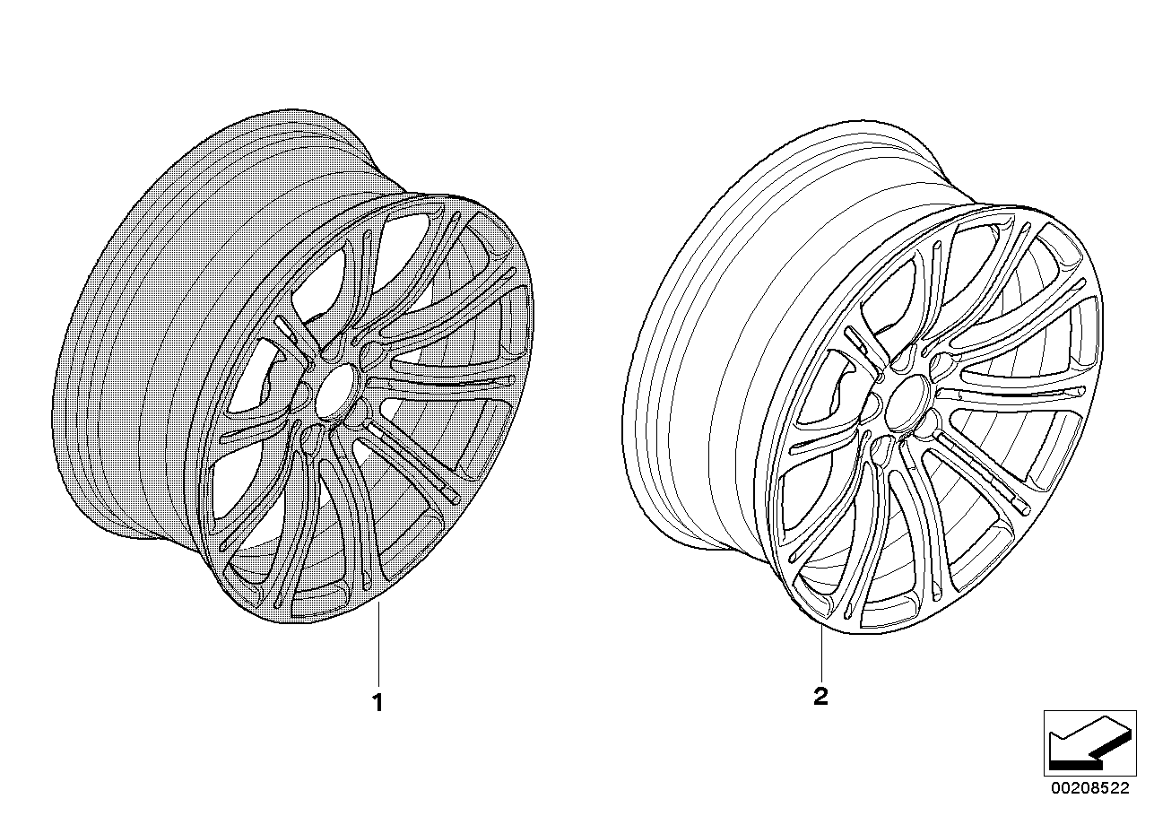 BMW 36112842947 Alloy Rim, Forged