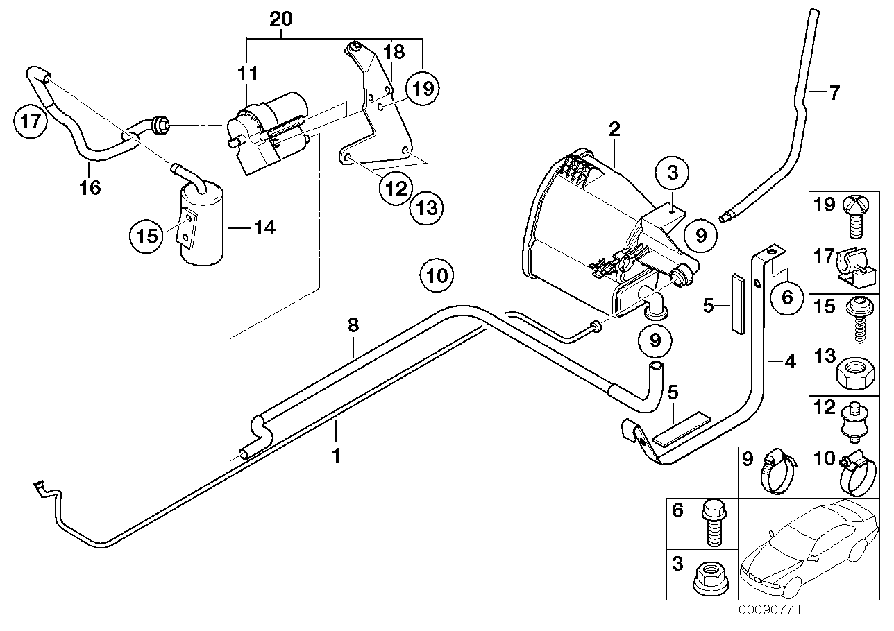 BMW 16132229865 Exhaust Steam Pipe