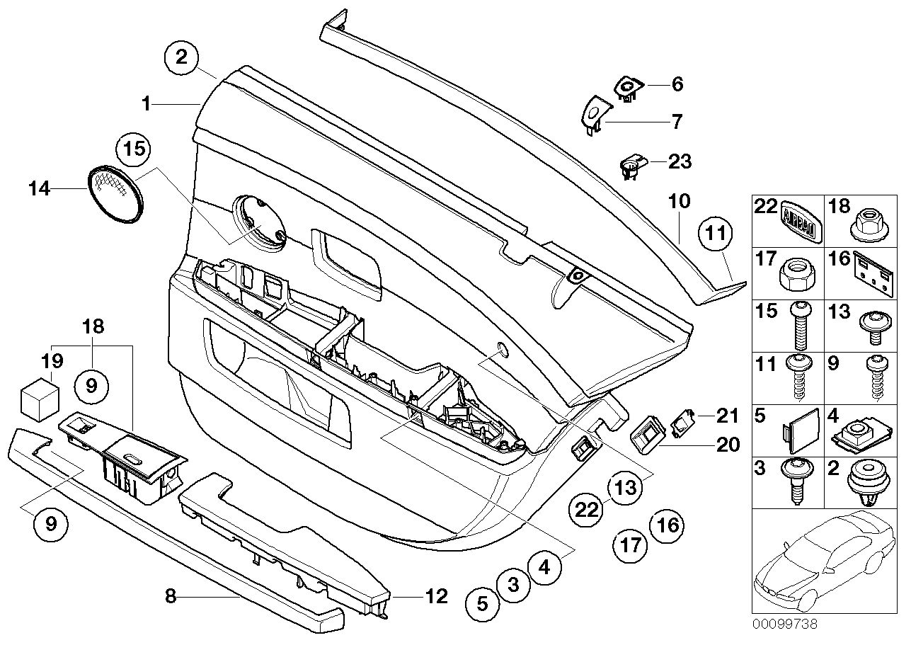 BMW 51427142351 Soft Pad, Rear Left