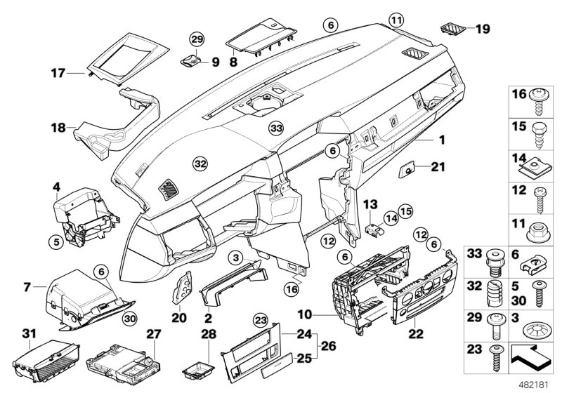 BMW 51456976422 Instrument Panel