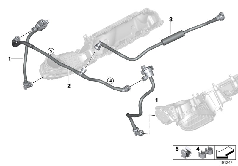 BMW 13908661421 FUEL TANK BREATHER LINE