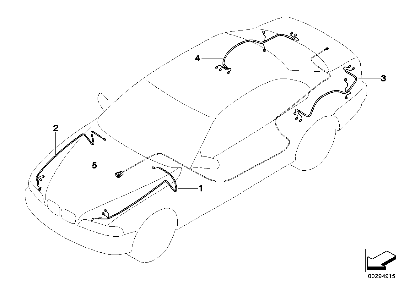 BMW 61119203262 Repair Wiring Set, Rear Left