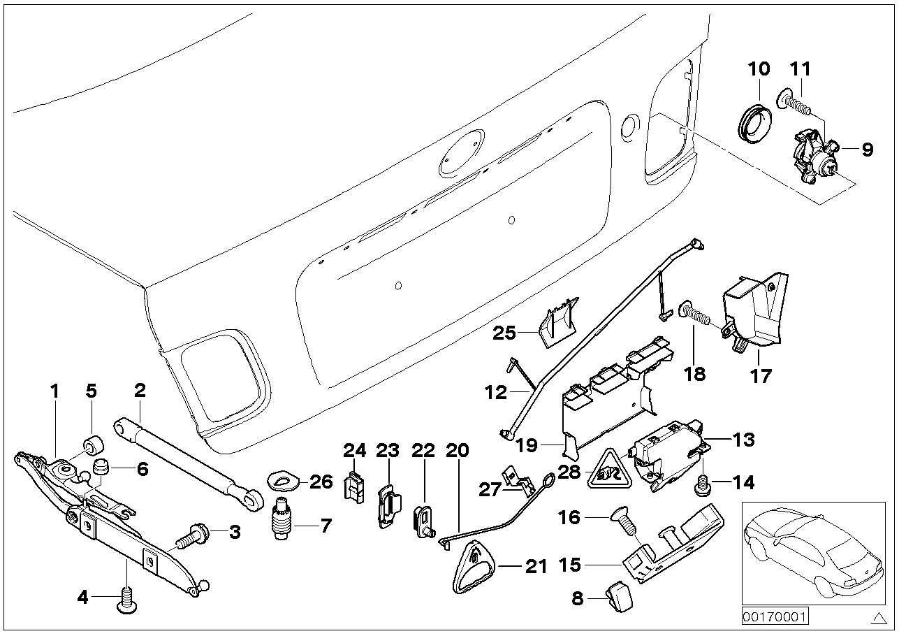 BMW 51247056409 Bowden Cable, Emergency Unlocking