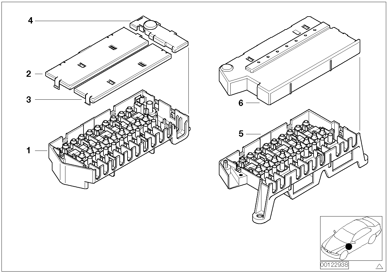 BMW 61108380276 Fuse Housing 10-Fold