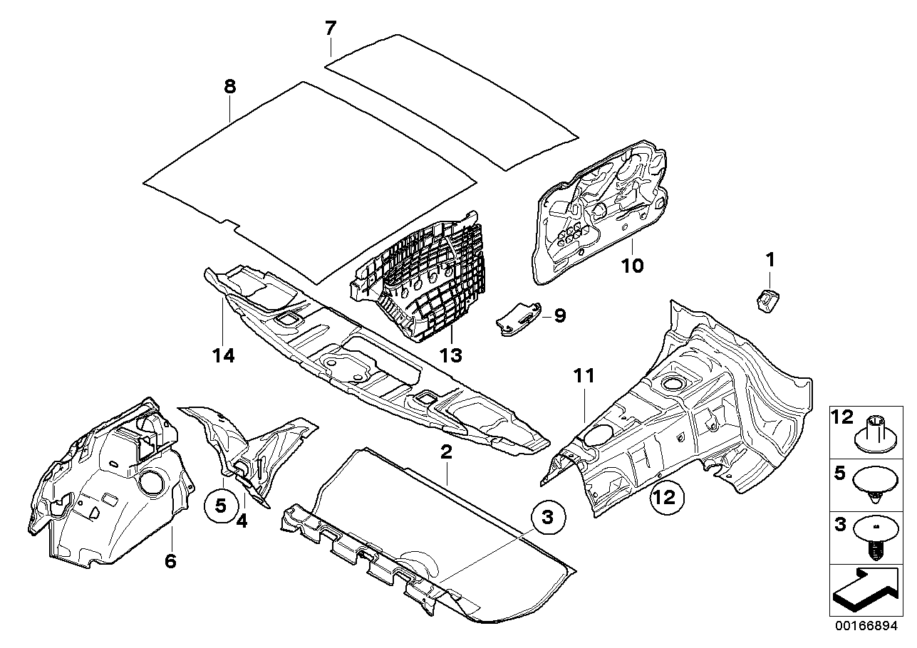 BMW 51482996199 Sound Insulation Trunk Left