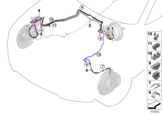 2018 BMW X5 Pipe -Brake Master Cylinder Diagram for 34326881184