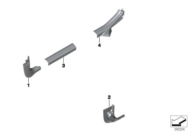 2014 BMW 650i Gran Coupe Individual Trims, Inside Bottom Diagram