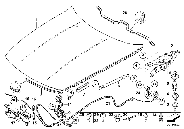 2006 BMW Z4 Engine Mood / Mounting Parts Diagram