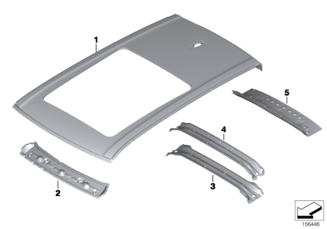 2009 BMW X5 Roof Diagram