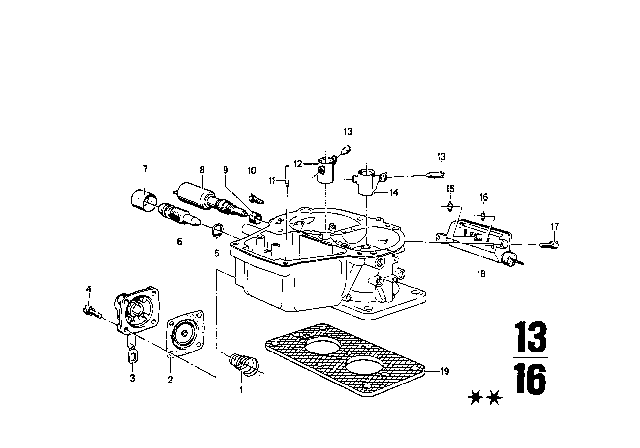 1970 BMW 2002 Carburetor Mounting Parts Diagram 11